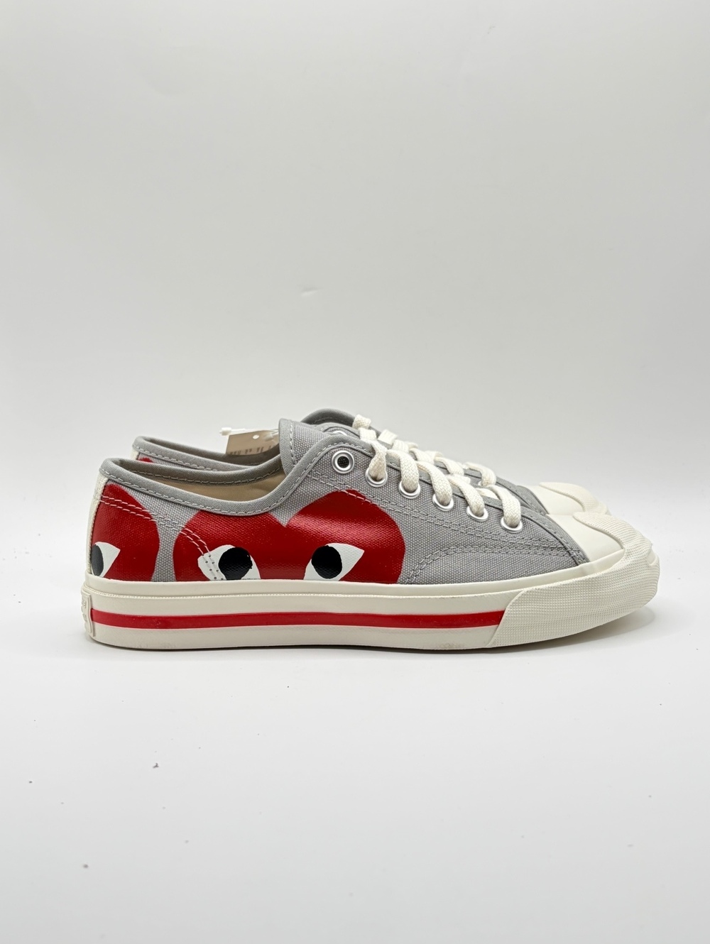 Converse x Commes de Garçon Canvas Sneakers with Red Heart 4M/5.5W